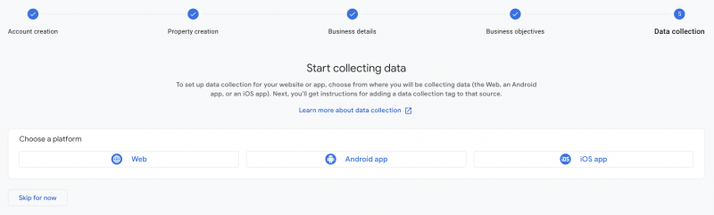 GA4 step 5 data collection